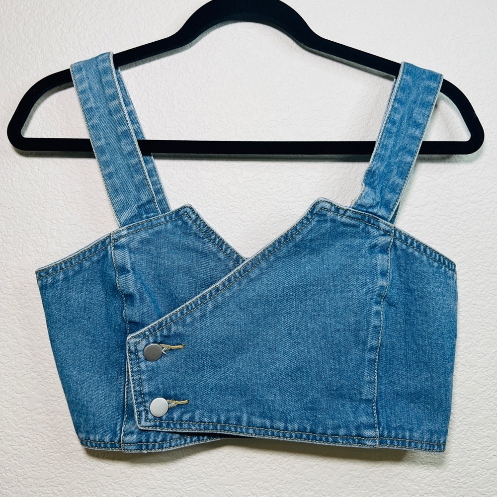 Denim Blue Women's Crop Top